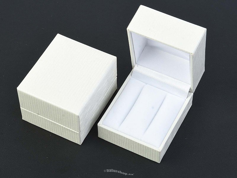Koženková dárková krabička bílá 5.4 x 4.6cm