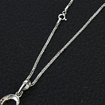 Knitted silver chain Ag 925/1000 + Rh 45cm (approx. 3,0g)