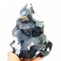 Decorative agate flame with cavity 2538g