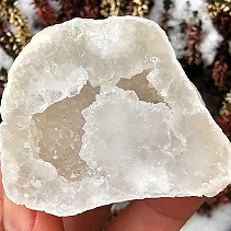 Quartz-calcite geode from Morocco 73g