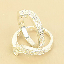 Stříbrný dámský prsten s kubickými zirkony Ag 925/1000