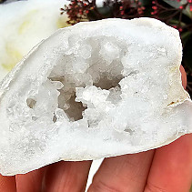 Quartz-calcite geode from Morocco 61g