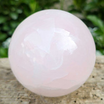 Ball polished from pink calcite Ø 73mm Pakistan 558g
