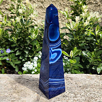 Modrý achát obelisk 594g (Brazílie)
