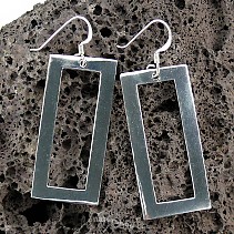 Silver earrings rectangles Ag 925/1000