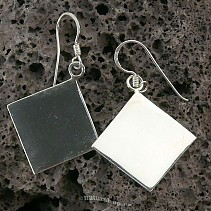 Stříbro náušnice čtverce Ag 925/1000
