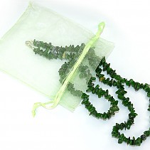 Chromdiopsid jewelry set - necklace + bracelet 45 cm