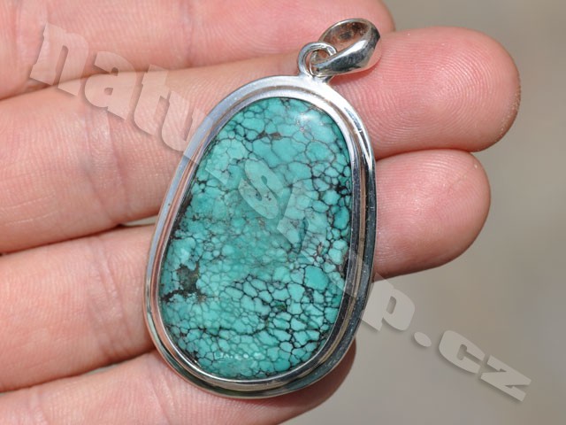 silver turquoise pendant